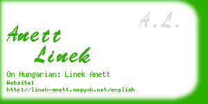 anett linek business card